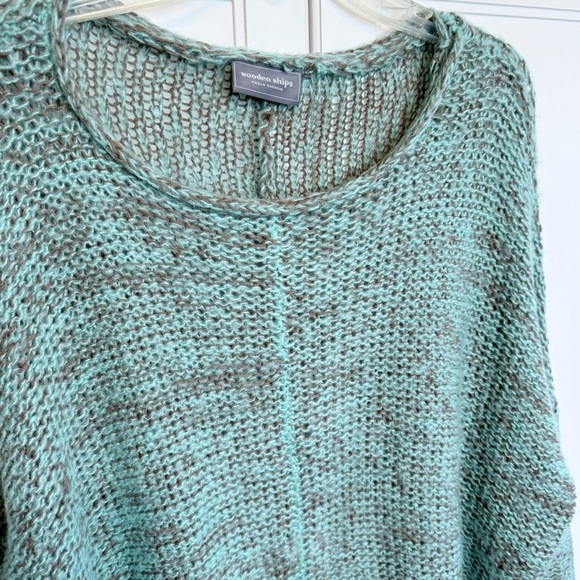 Wooden Ships ELIJA SLOUCHY TOP Green Knit Sweater Size S/M - Picture 9 of 12